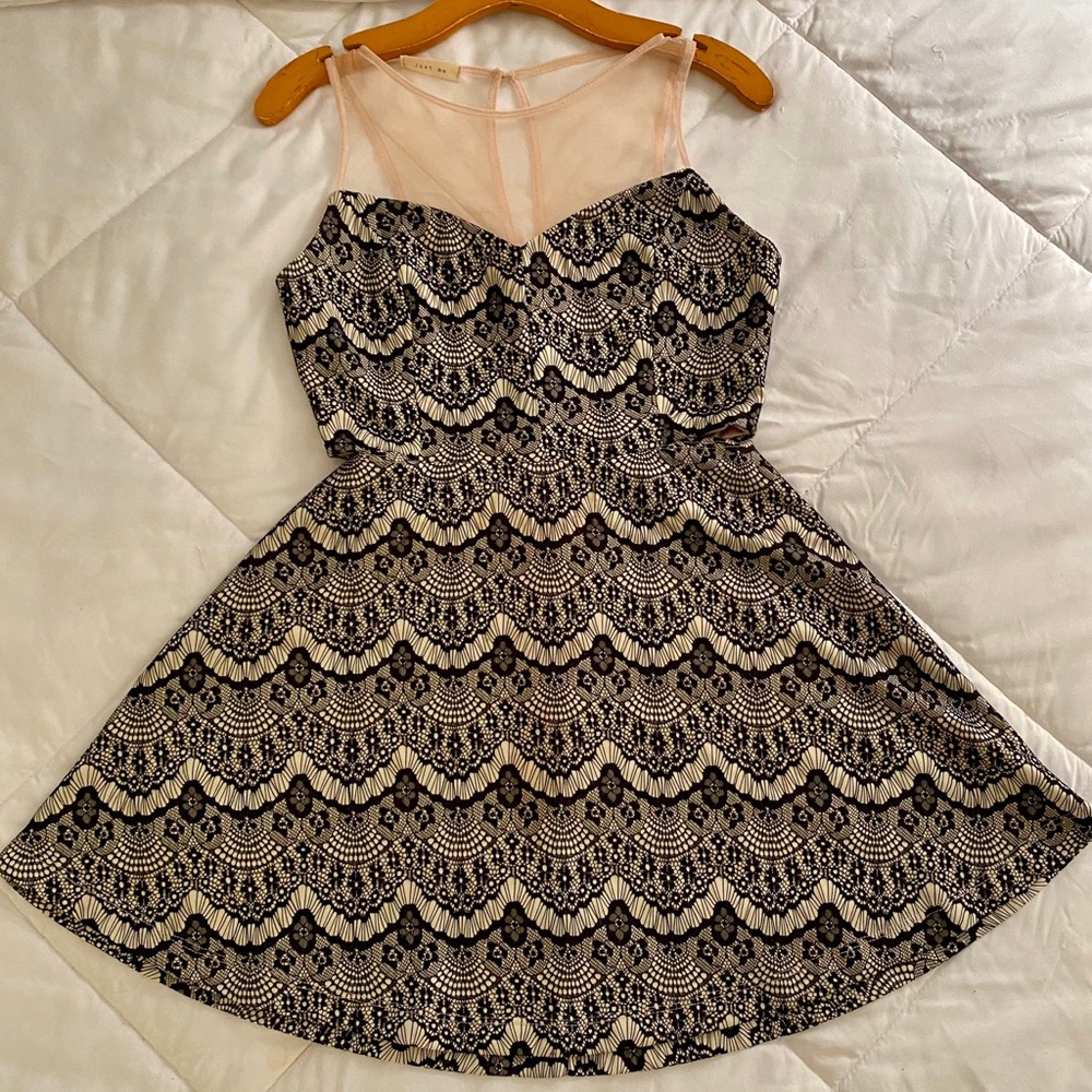 A-line mini dress with lace detail